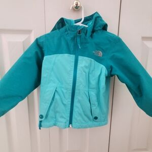 The North Face Kids Raincoat - Teal and Light Blue